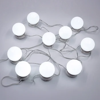 134 Reguliuojamas Ryškumas šviesos Makiažas Tuštybės Veidrodis LED Šviesos 10 Lemputes Rinkinio USB Įkrovimo lizdas Kosmetikos Apšviesta sudaro Veidrodėliai