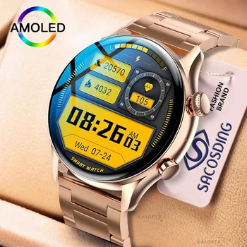 2023 NFC Smartwatch Vyrų AMOLED HD Ekrane Visada Rodomas Laikas 