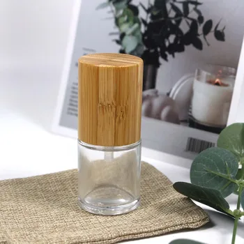 20ml Skaidrumo Stiklo Losjonas ir Purškimo Butelis su realiais Bambuko Dangtis