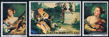 3Pcs/Set Naujas San Marino Pašto Antspaudo 1970 Tiapoli Tapybos Meno Ženklų MNH