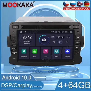 4+64GB Android10 Automobilio Radijo RENAULT DUSTER 2012 - 2016 Carplay Grotuvas GPS MultimediaNavigation Galvos Vienetas Automobilio Stereo WIFI DSP