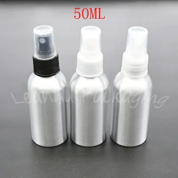 50ML Tuščias Sidabro Aliuminio Purškimo Butelis , 50CC Metalo Butelių Su Purkštuvo Siurblys , Tuščias Kosmetikos Pakuotę ( 20 VNT/Lot )