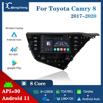 9.0 colio Toyota Camry 8 XV 2017-2020 Automobilio Multimedijos Grotuvas GPS Navigaciją, Android 11 8Core 8+128GB Carplay Nr. 2 din dvd