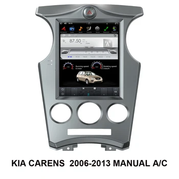Android 9.0 Tesla Stiliaus Vertikali Automobilių GPS Nagavition už KIA CARENS 2006-2013 M. VADOVĄ, A/C, Radijas Stereo Multimedijos Grotuvą su 