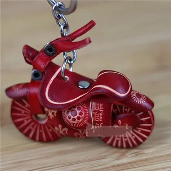 Animacinių filmų key chain mados motociklo key chain automobilių maišelį pakabukas raktų grandinės pora dovana