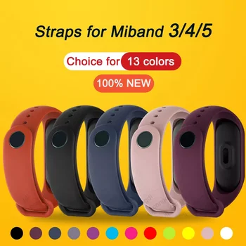 Apyrankė Xiaomi Mi Band 3 4 5 Silikono Dirželis Riešo Dirželis Mi Band 3 4 5 Wriststrap Apyrankės už Miband 3 4 5