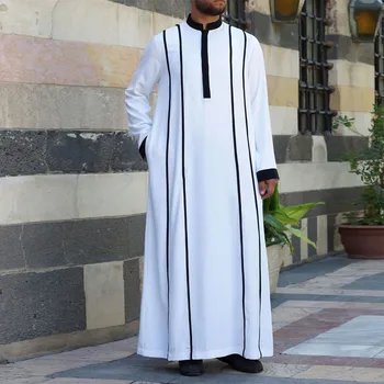 Arabų Islamo Drabužių Ramadanas Vyrų Musulmonų Jubba Thobe Rūbeliai Musulman Suknelė Omanas Qamis Homme Saudo Arabija 2022 musulmonų mados