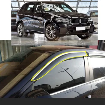 Automobilių Kėbulo Styling Lipdukas Plastikinių Langų Stiklo Vėjo Skydelis Lietaus/Saulės Guard Ventiliacijos Dalys, BMW X5 E70 