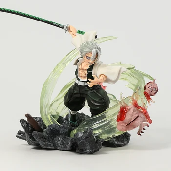 Demon Slayer Dvasios Žudymas Komanda Shinazugawa Sanemi Šviesos Paveikslas Modelis Žaislas Colletible Statula