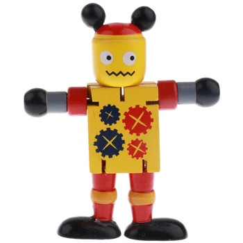 Medinių Lėlių Robotai Lėlė, Vaikams, Vaikų Žaislas Lankstus Bendrą Namų Dekoro Amžius 3+