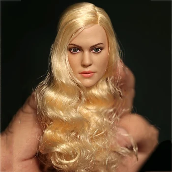 Sandėlyje PT002 1/6 Masto Moterų Evan Rachel Wood Mergina, Galvos Skulptūra, Drožyba Modelis su Šviesūs Plaukai 12 cm Įstaiga
